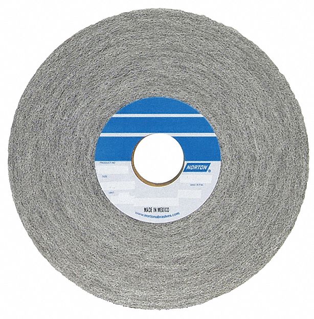 Convolute Wheel: 6 in Dia x 2 in W, 1 in Arbor, Aluminum Oxide, Medium, Hard (7), Hard, 2 PK