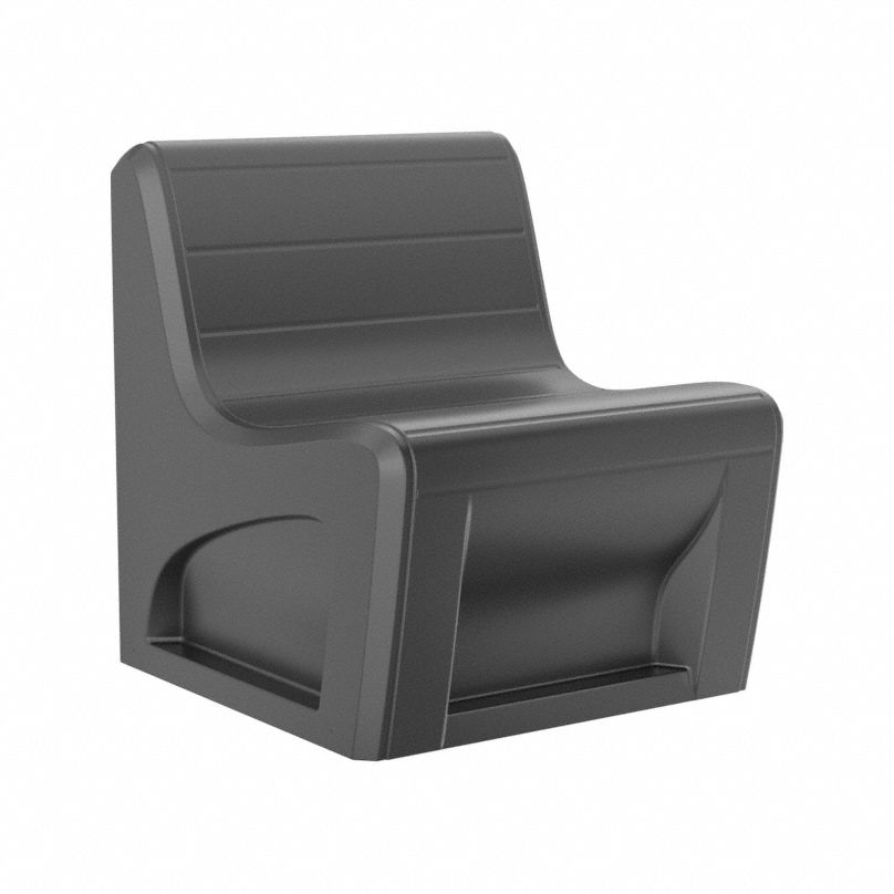 Sync Chair with Door: Black Seat Color, Polyethylene Seat Material, Freestanding, 1 Seats