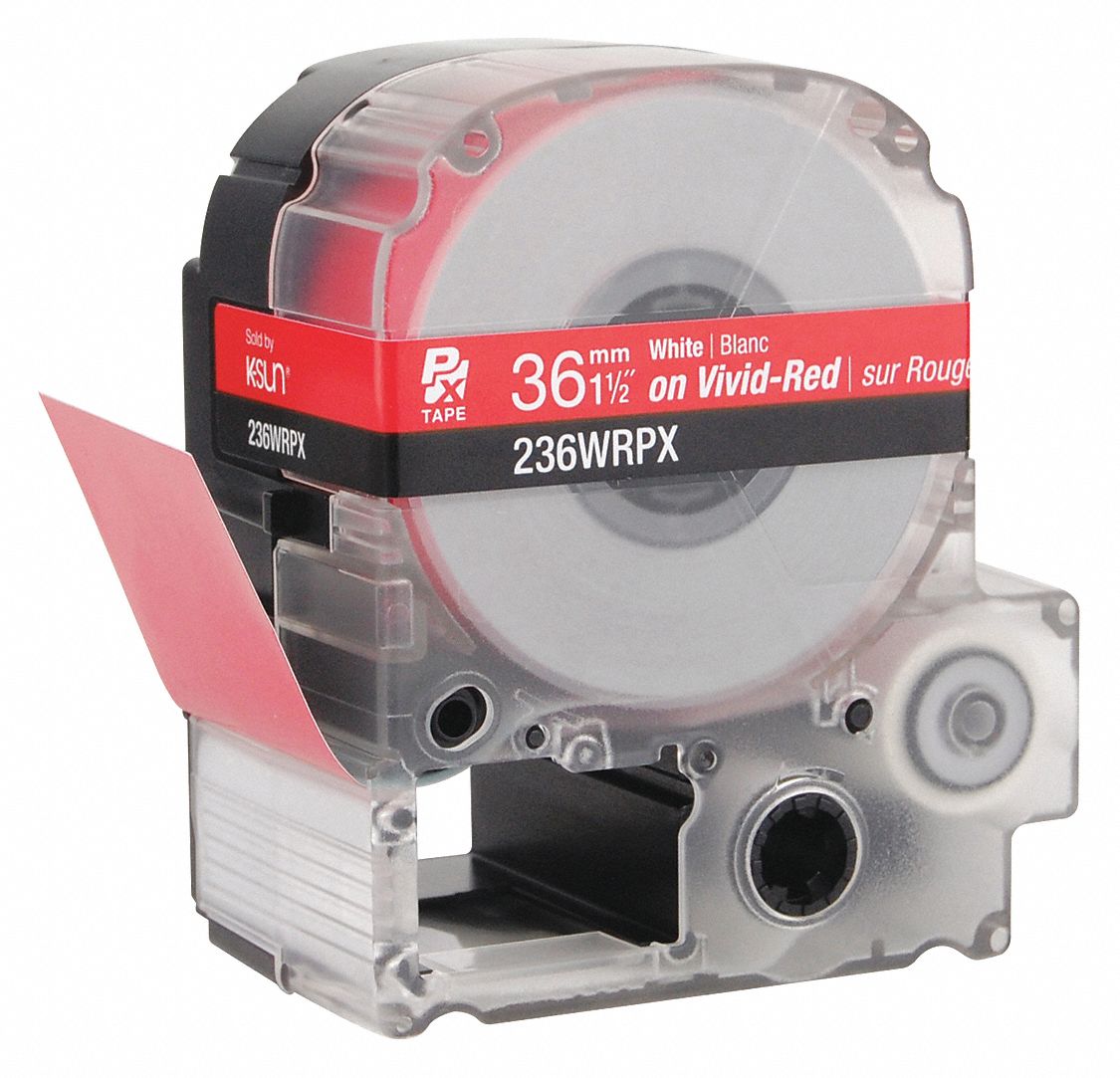 White Ink/Red Tape, 1-1/2" W