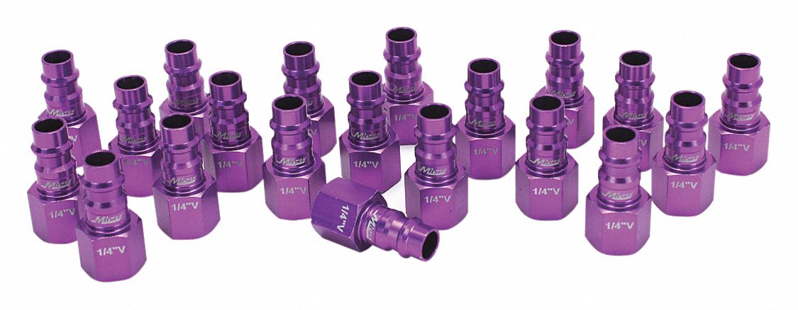 HghFlw Plug V-Style Prple 1/4 FNPT PK20