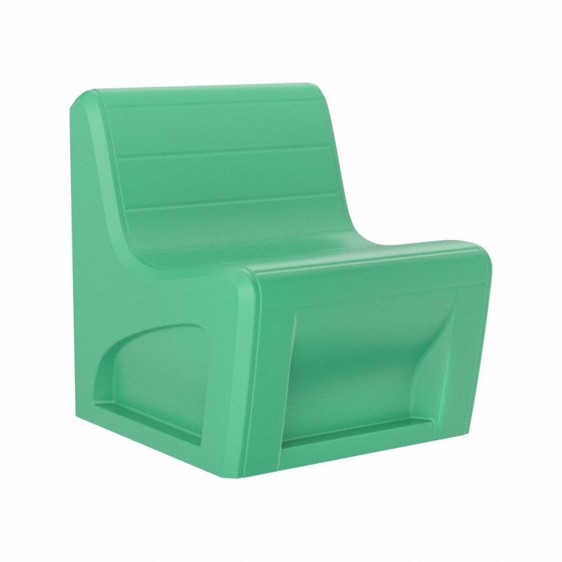 Sync Chair with Door: Green Seat Color, Polyethylene Seat Material, Freestanding, 1 Seats