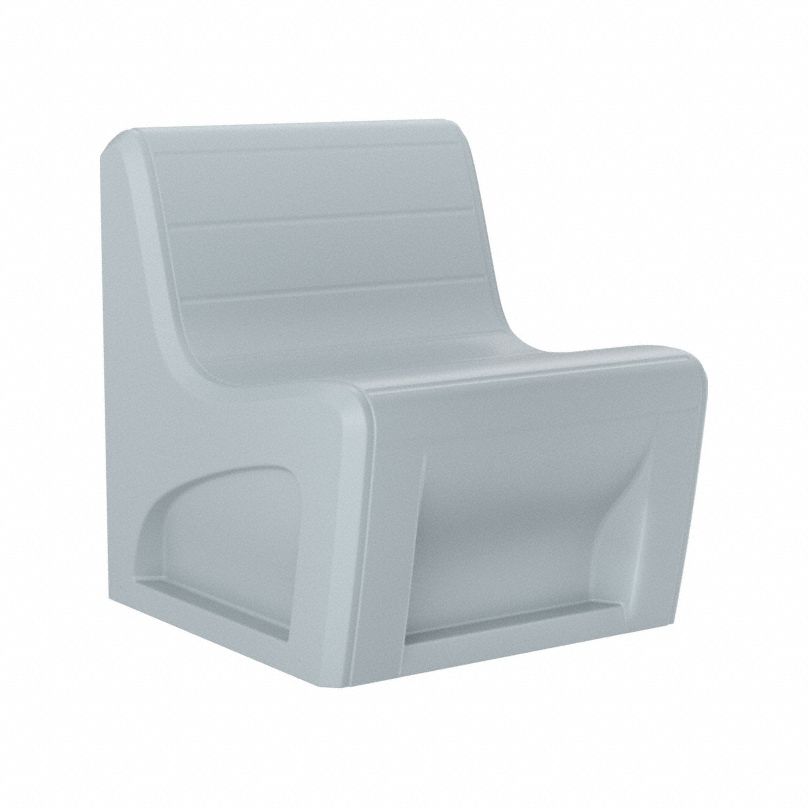 Sync Chair with Door: Gray Seat Color, Polyethylene Seat Material, Freestanding, 1 Seats