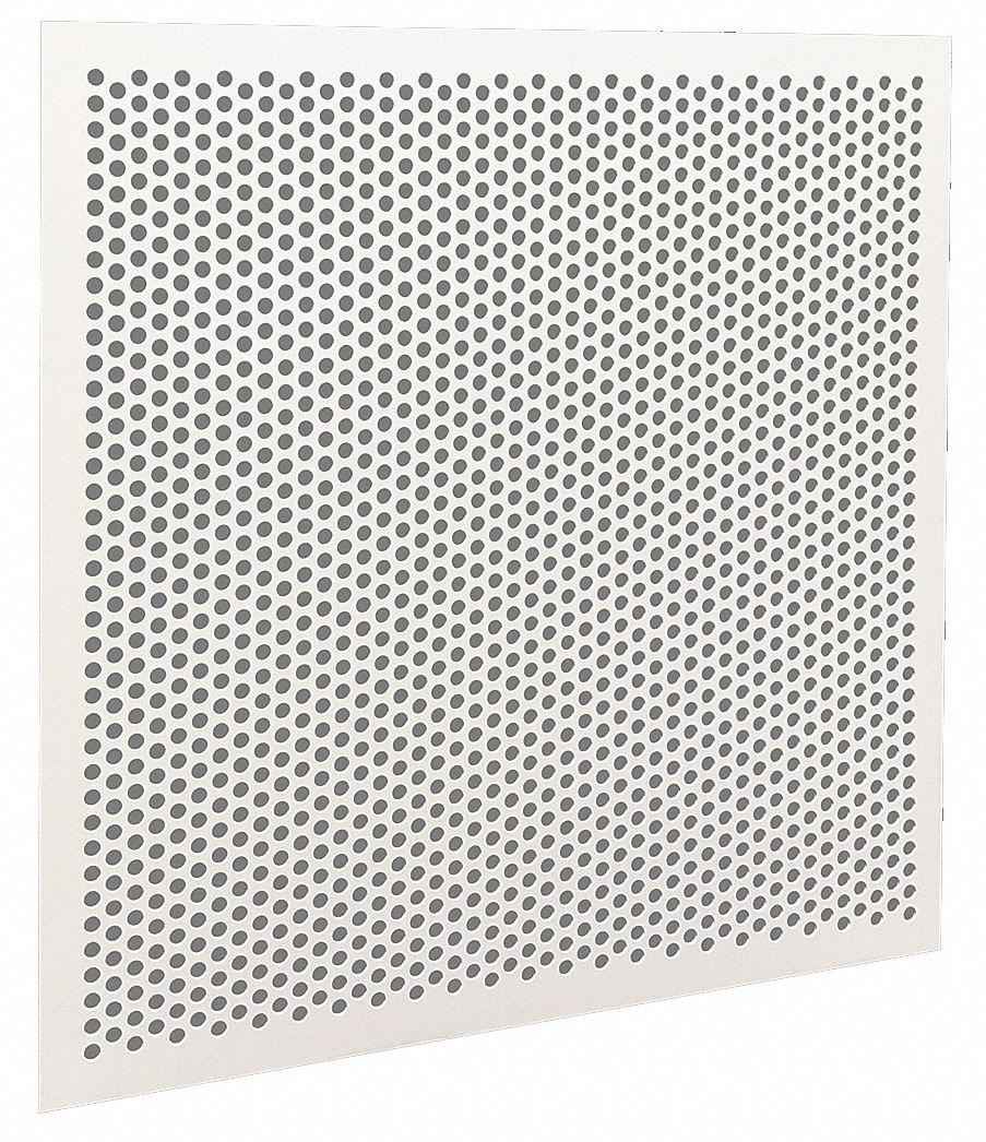 AMERICAN LOUVER Ceiling Tile Diffuser, Perforated, Square, 23-3/4