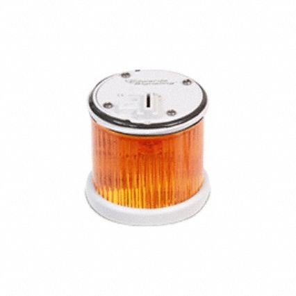 Tower Light Module: Flashing/Steady, 24V AC/24V DC, Amber, 2 15/16 in Overall Dia