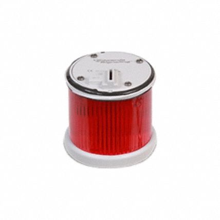 Tower Light Module: Flashing/Steady, 24V AC/24V DC, Red, 2 15/16 in Overall Dia