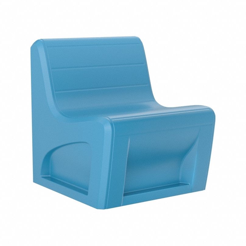 Sync Chair with Door: Slate Blue Seat Color, Polyethylene Seat Material, Freestanding