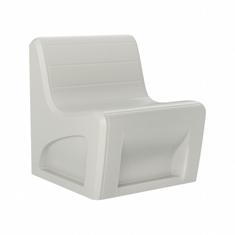 Sync Chair with Door: Stone Gray Seat Color, Polyethylene Seat Material, Freestanding