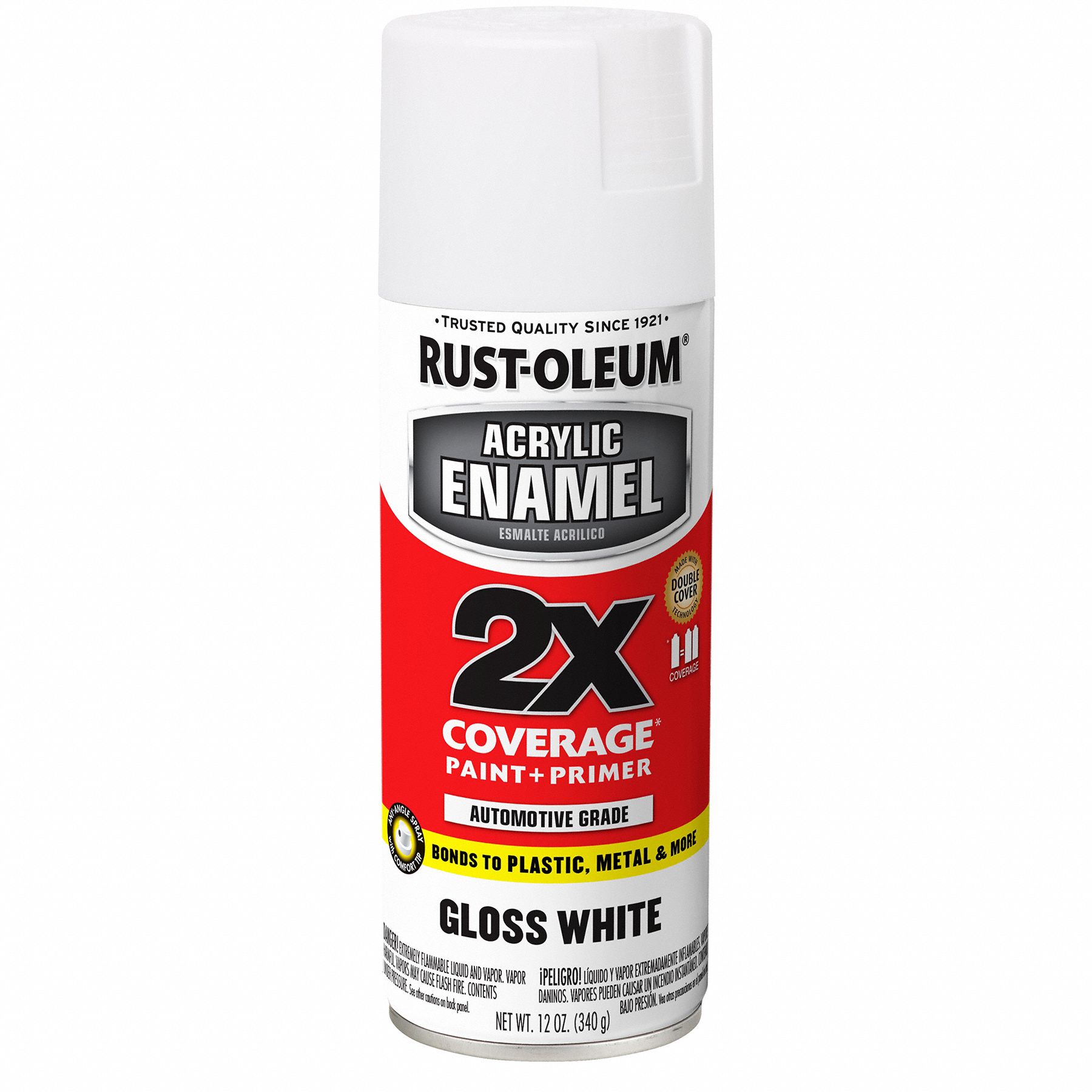 Rust-Oleum Plastic Primer Spray, White - 12 oz can