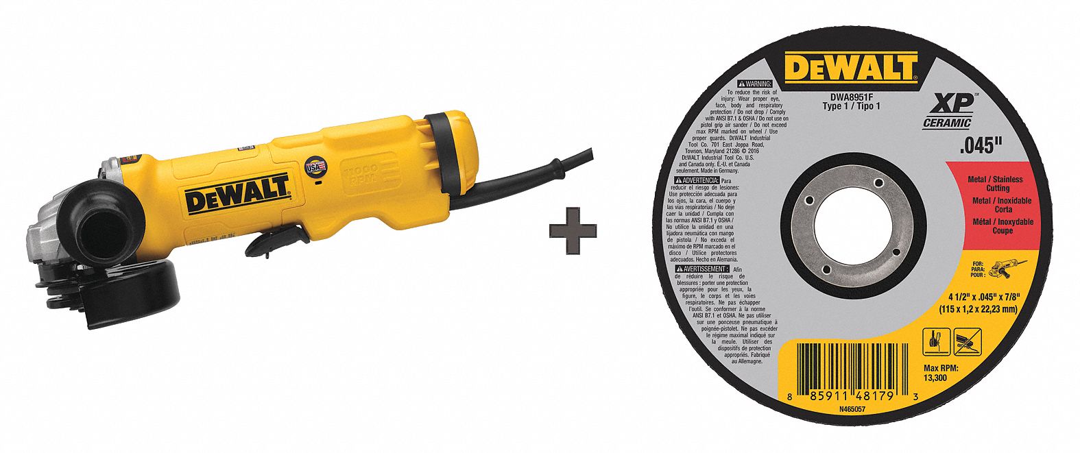 Angle Grinder, w/ (25) Abrasive Wheels