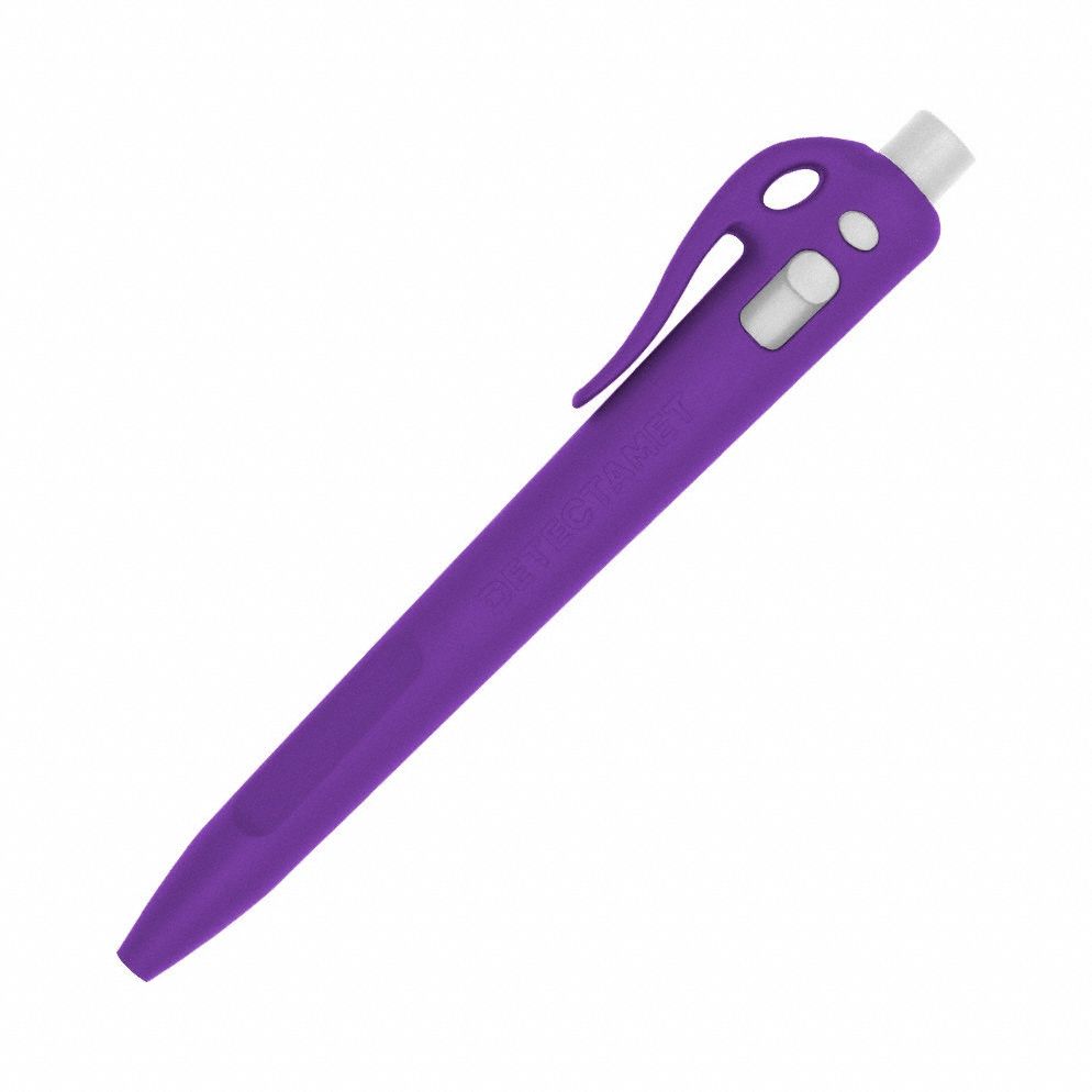 Pen: Elephant, 0.7 mm, Pocket Clip, Purple, Blue, Gel, Retractable, Polymer, 50 PK