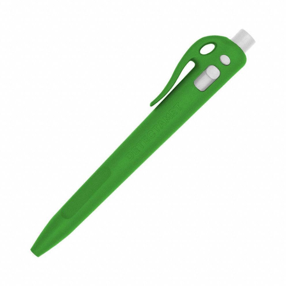 Pen: Elephant, 0.7 mm, Pocket Clip, Green, Black, Gel, Retractable, Polymer, 50 PK