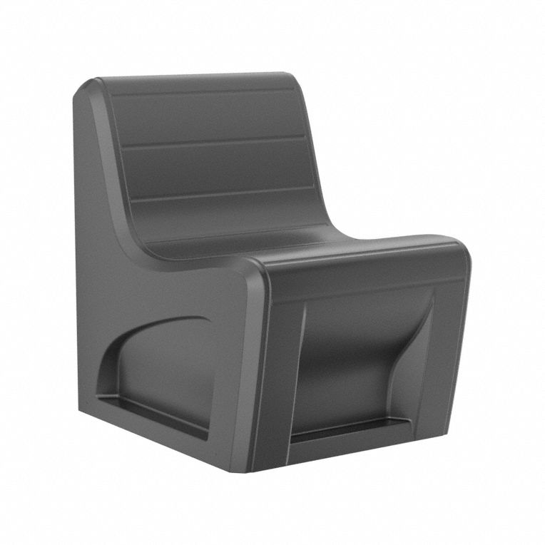 Sync Slim Chair with Door: Black Seat Color, Polyethylene Seat Material, Freestanding