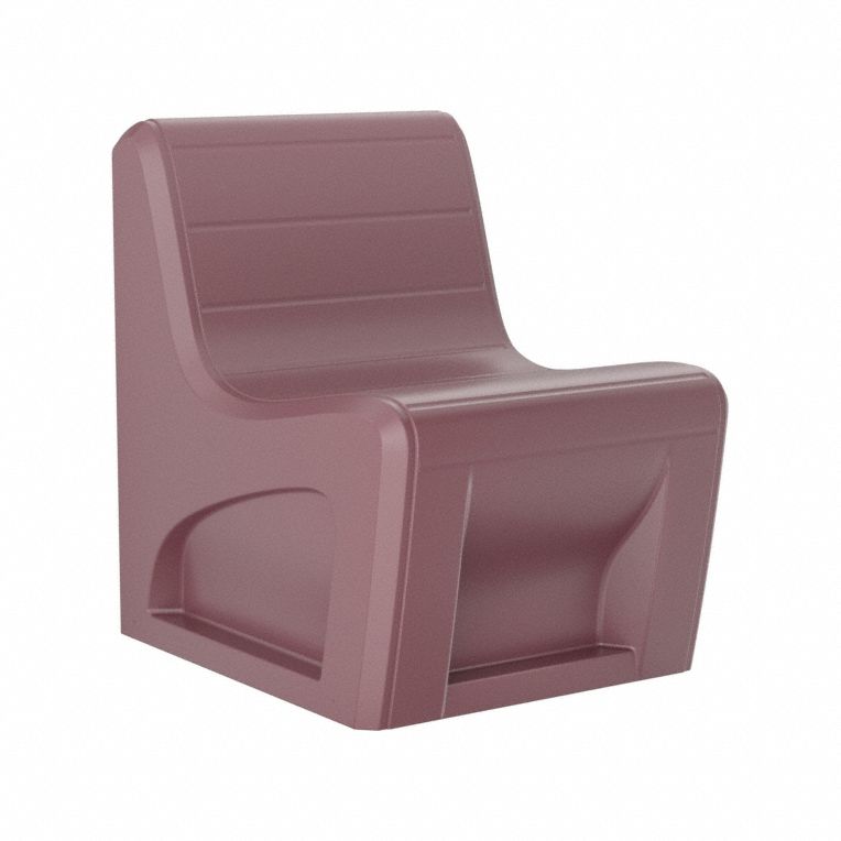 Sync Slim Chair with Door: Burgundy Seat Color, Polyethylene Seat Material, Freestanding
