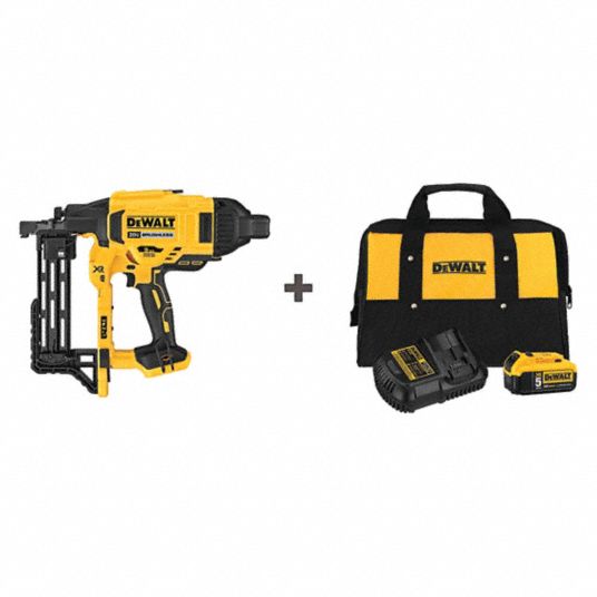 DEWALT Staple Gun Combo For 3 8 in Staple Wd For 9 ga For 1 1 2 in to 2 in Staple Leg Lg 20V DC