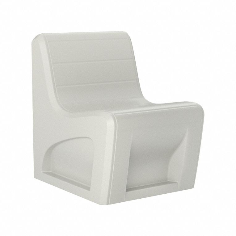 Sync Slim Chair with Door: Stone Gray Seat Color, Polyethylene Seat Material, Freestanding