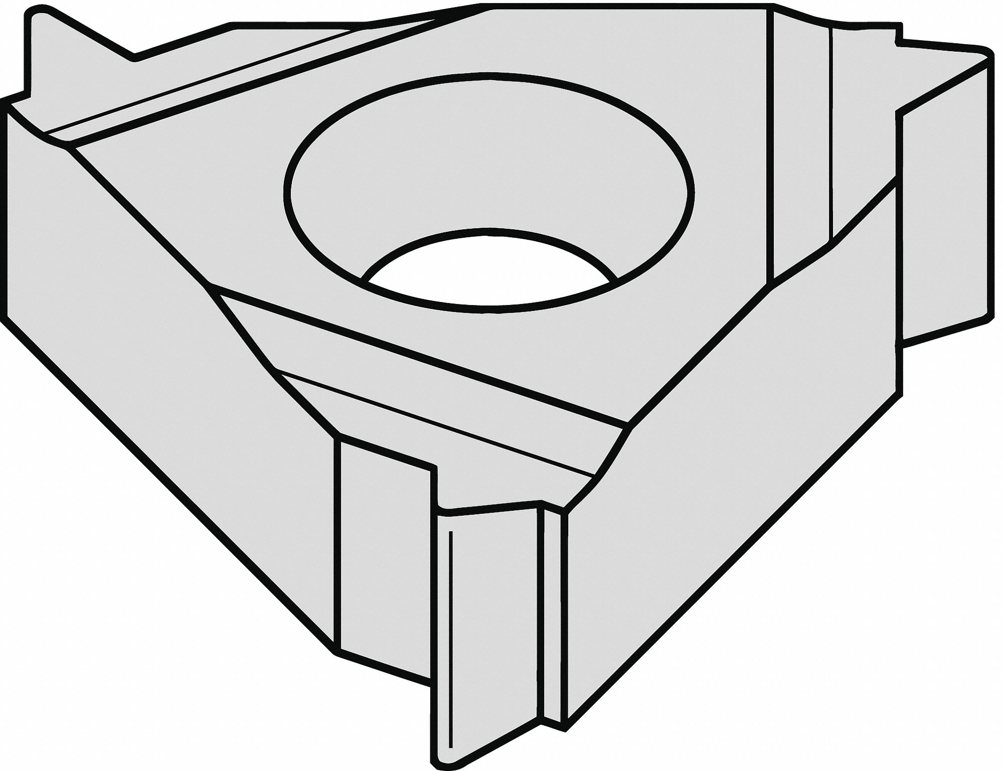 Threading Insert: NPT, External, 3ER Insert, Right Hand, 3/8 in Inscribed Circle, Right Hand