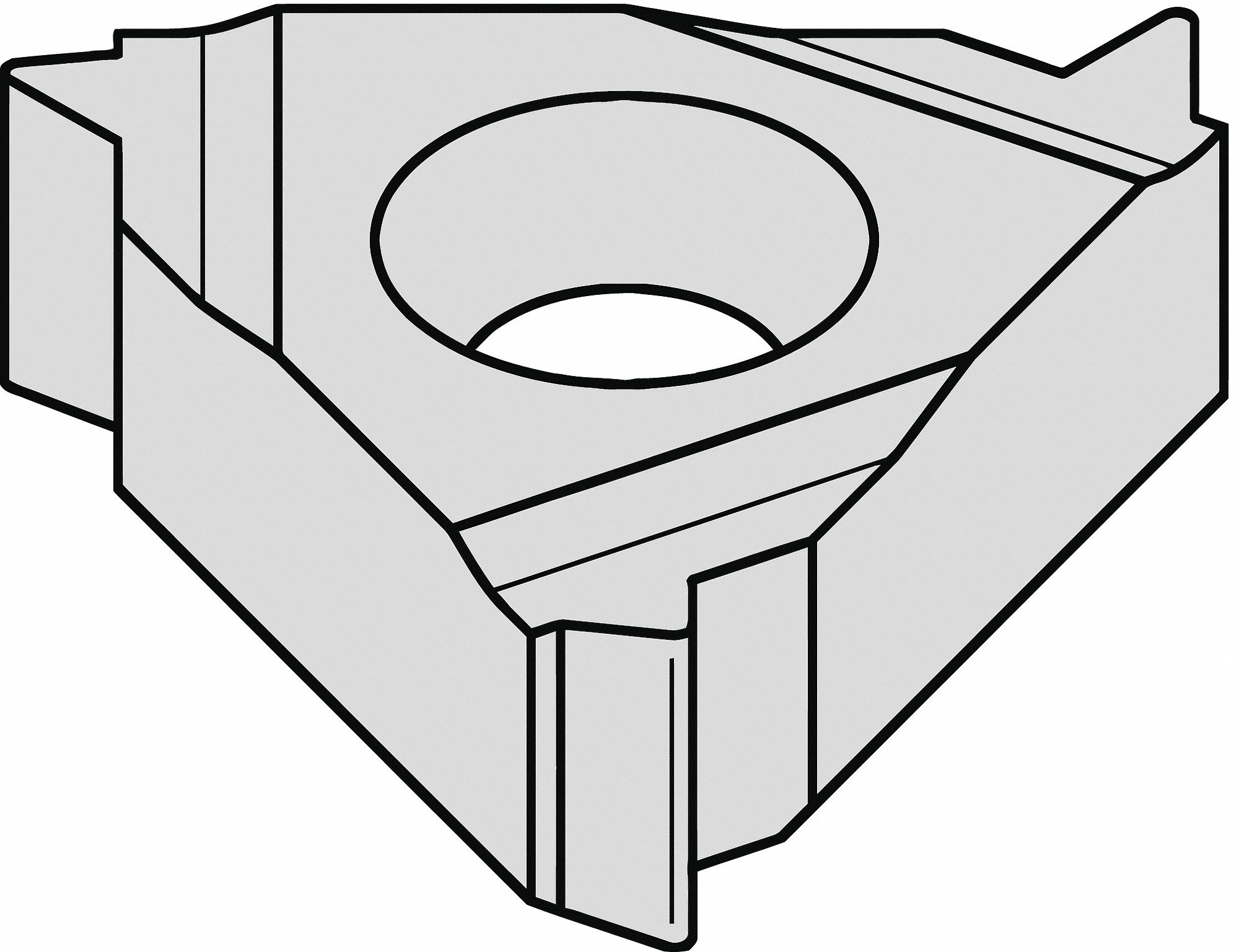 Threading Insert: NPT, Internal, 3IR Insert, Right Hand, 3/8 in Inscribed Circle, Right Hand