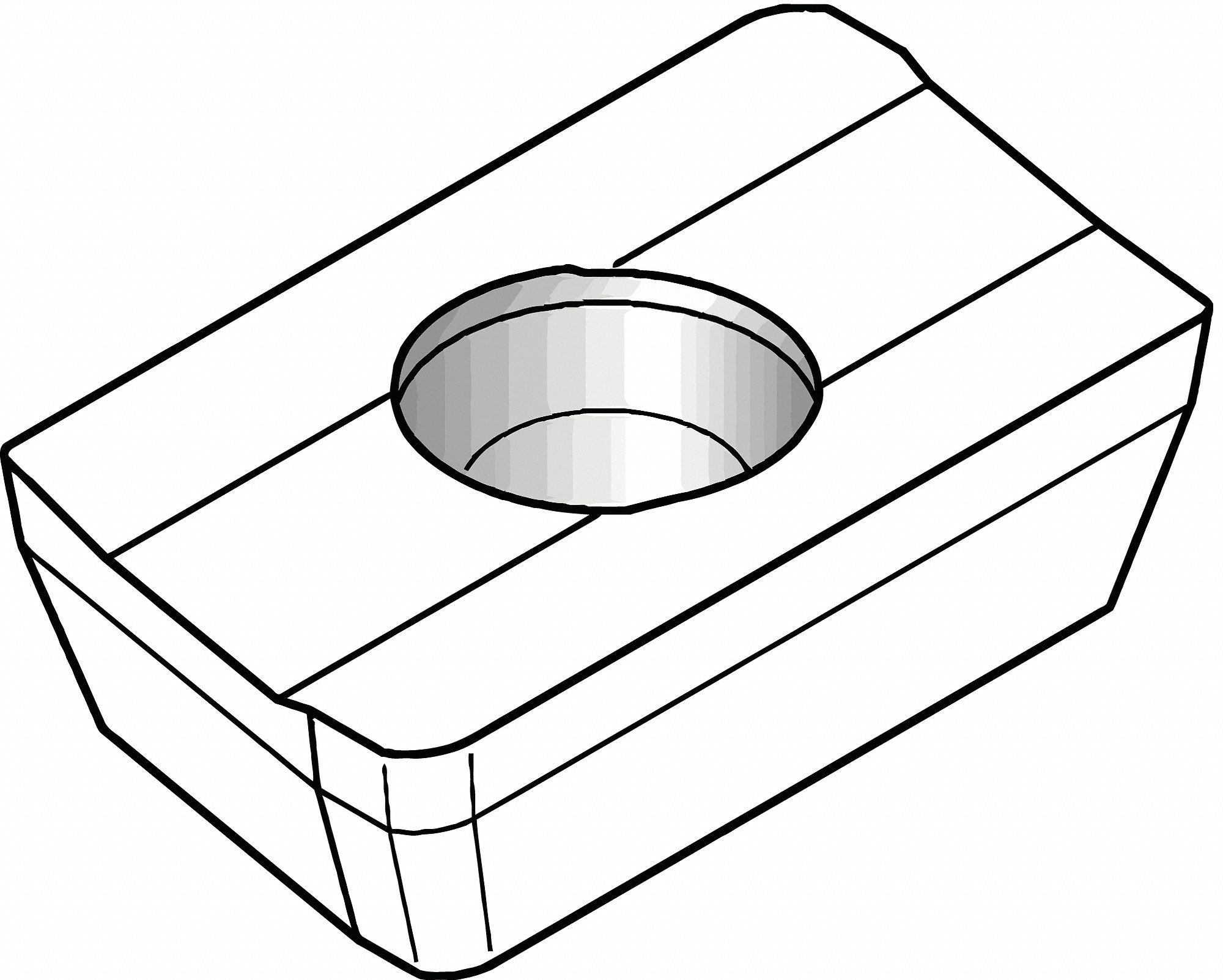 Parallelogram Milling Insert: 0.80mm Corner Radius, 0.1875 in Thick, M680 Series