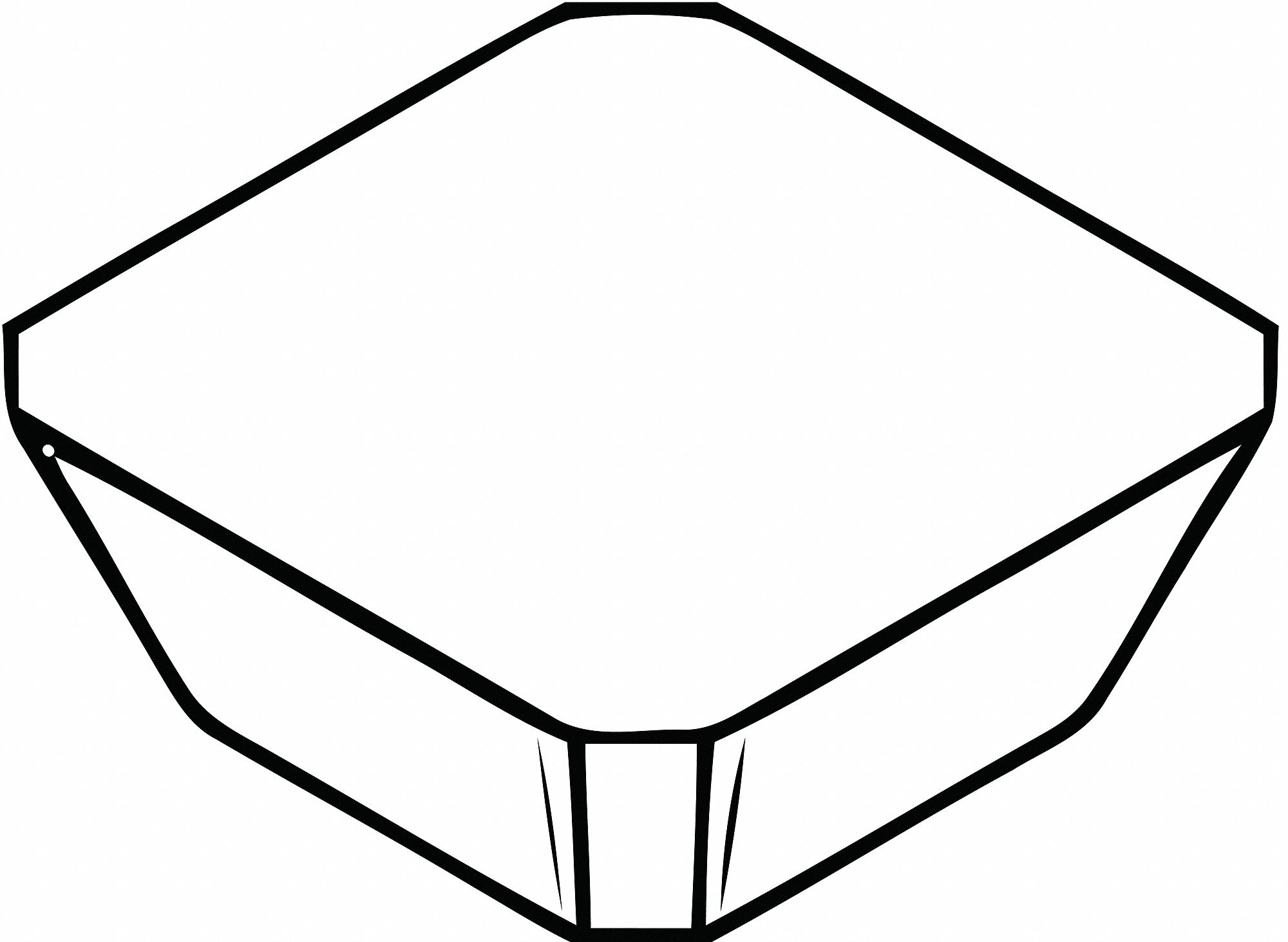 WIDIA, 1/2 in Inscribed Circle, 3/64 in Corner Radius, Square Turning ...