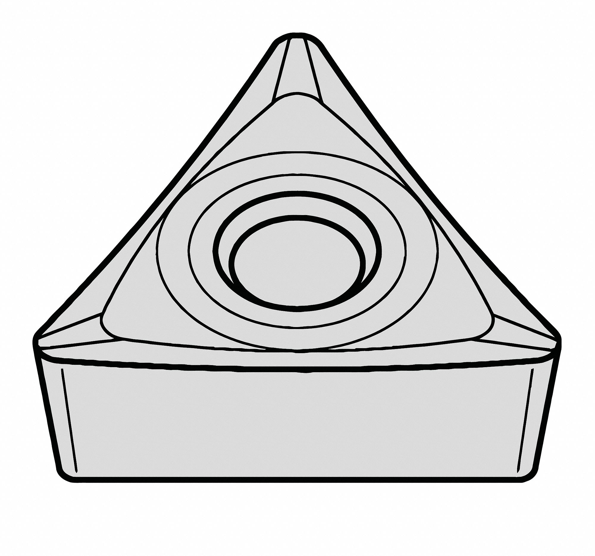 Triangle Turning Insert: 1/4 in Inscribed Circle, Neutral, HP Chip-Breaker, Bright (Uncoated)