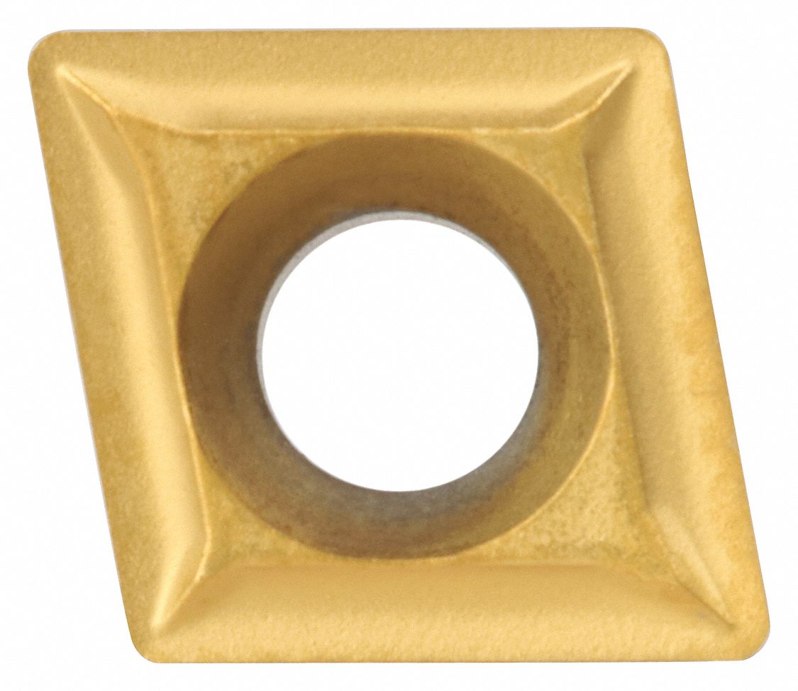 Diamond Turning Insert: CPHH Insert, Neutral, 5/64 in Thick, 1/64 in Corner Radius, TiN, CG5