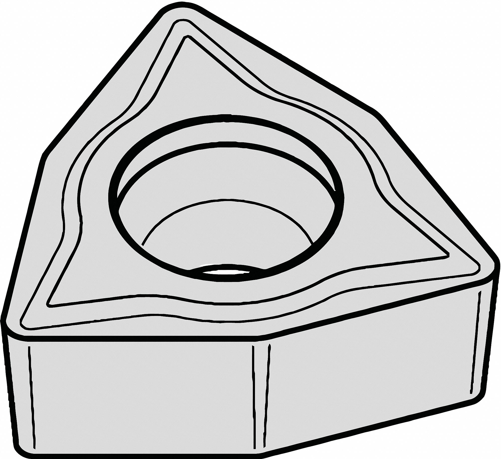 Insert: 3/16 in Inscribed Circle, Neutral, 1/16 in Thick, 11° Clearance Angle, WPHT Insert
