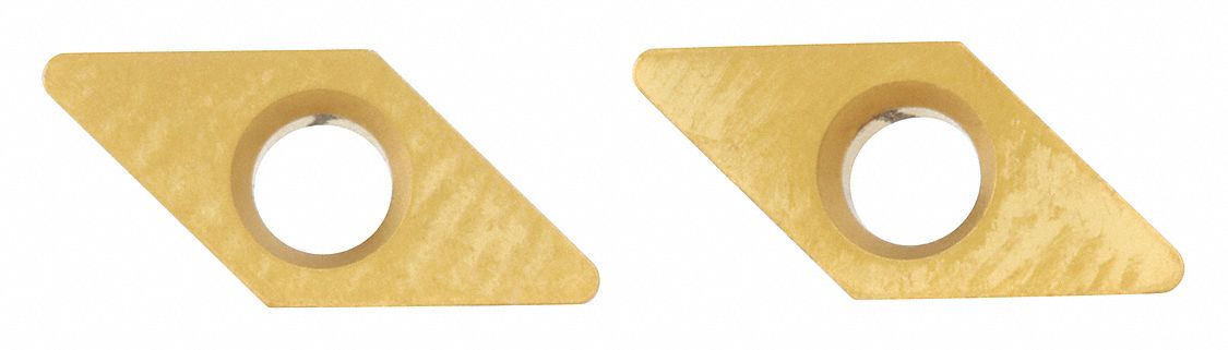 Diamond Turning Insert: GPHW Insert, Neutral, 1/16 in Thick, 1/64 in Corner Radius, TiC, CG6