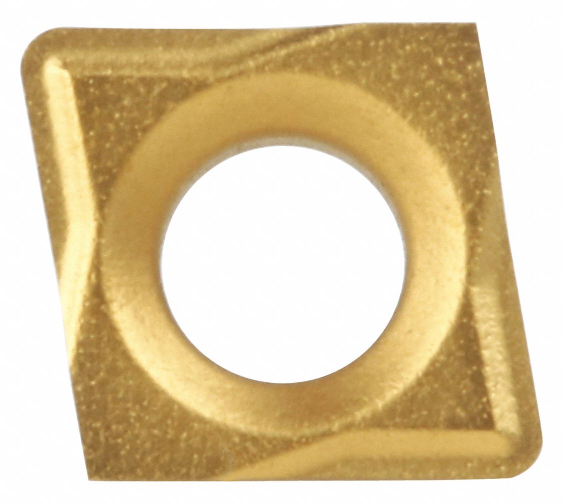 Diamond Turning Insert: CDHH Insert, Neutral, 3/64 in Thick, 1/64 in Corner Radius, TiN, CG5