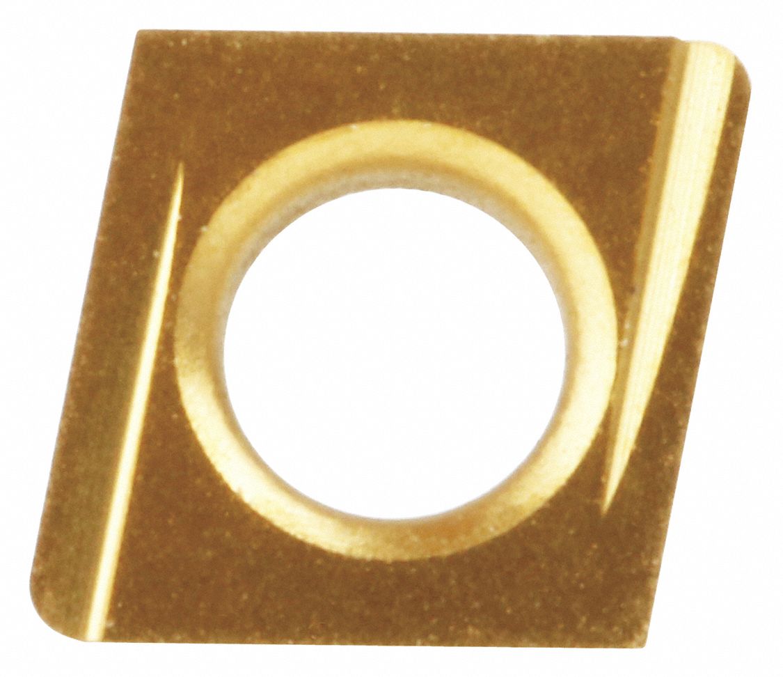 Diamond Turning Insert: CDHH Insert, Left Hand, 3/64 in Thick, 1/64 in Corner Radius, TiN, CG5