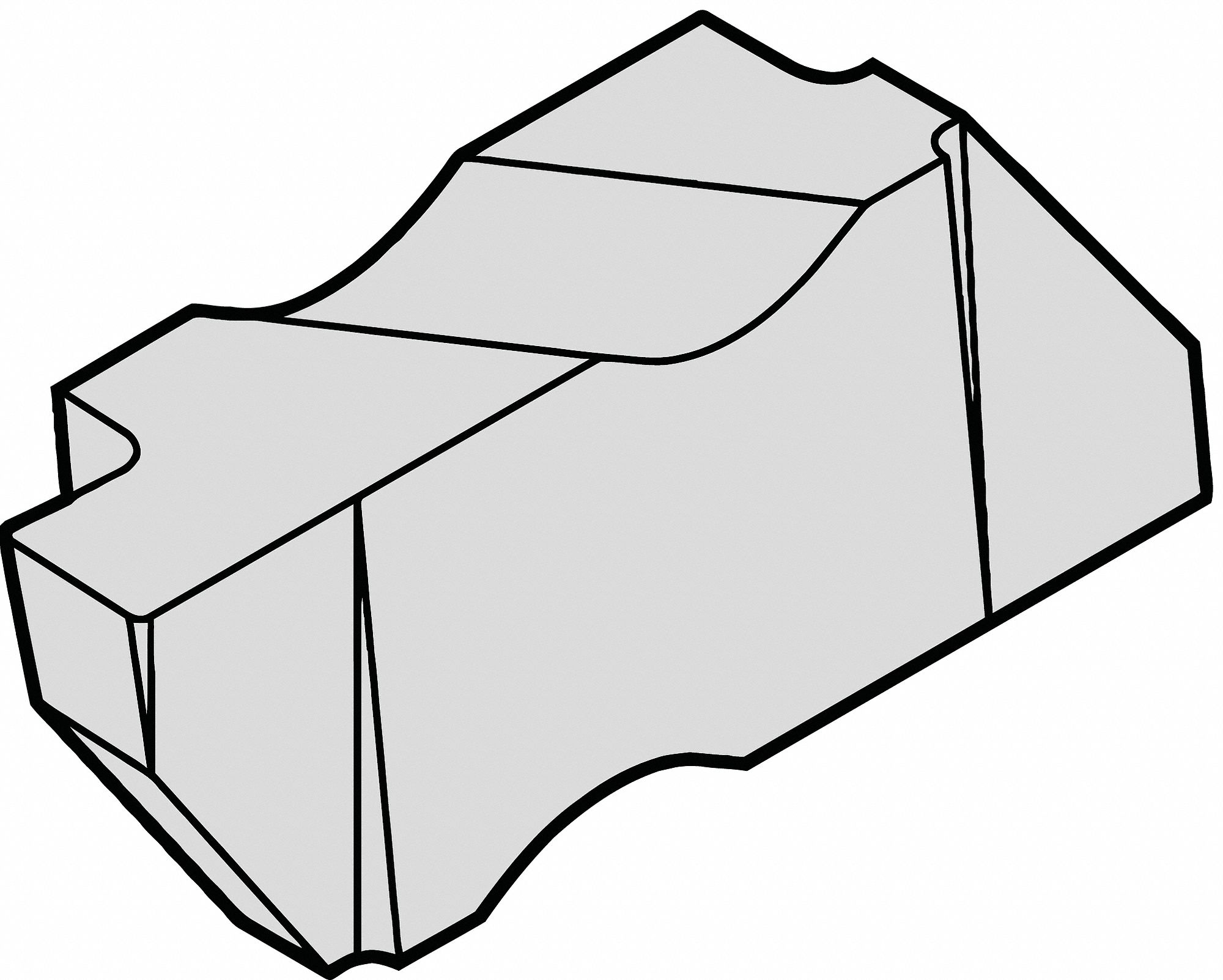 Parting and Grooving Insert: 2 Insert Size, Nickel/Stainless Steel/Steel/Titanium, Left Hand