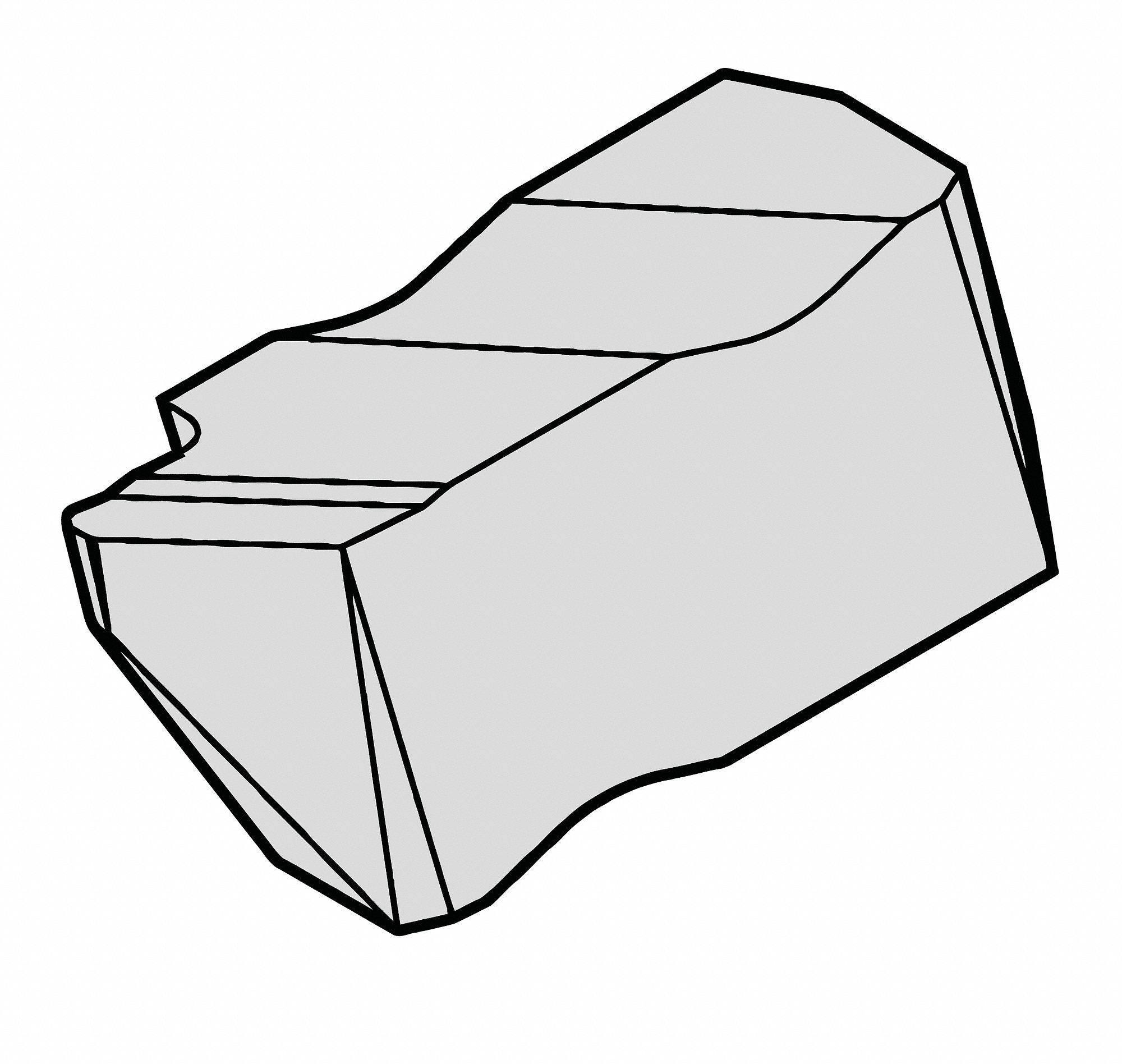 Parting and Grooving Insert: 2 Insert Size, Nickel/Stainless Steel/Steel/Titanium, Right Hand