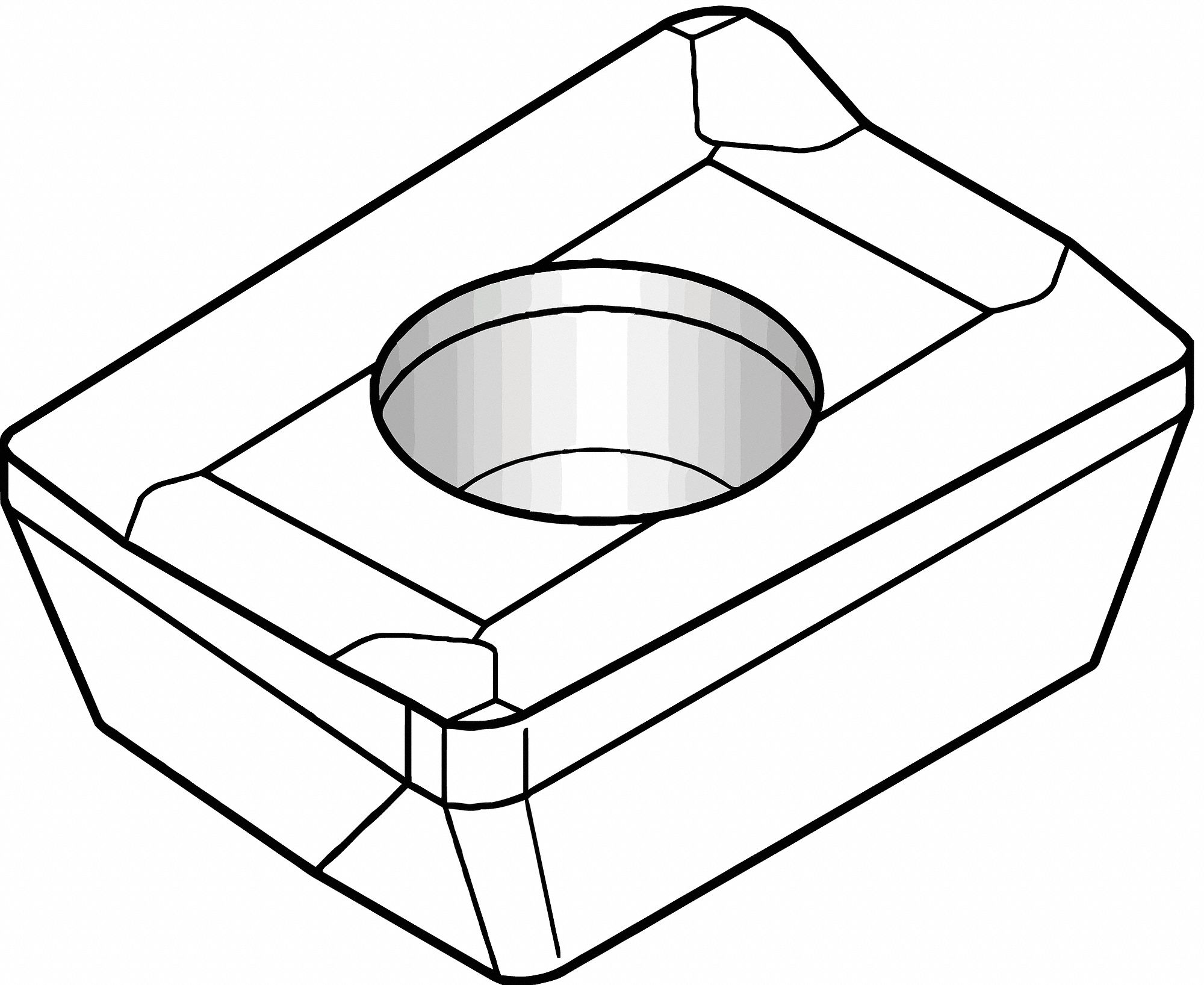 WIDIA, 0.40mm Corner Radius, M6800 Series, Parallelogram Milling Insert
