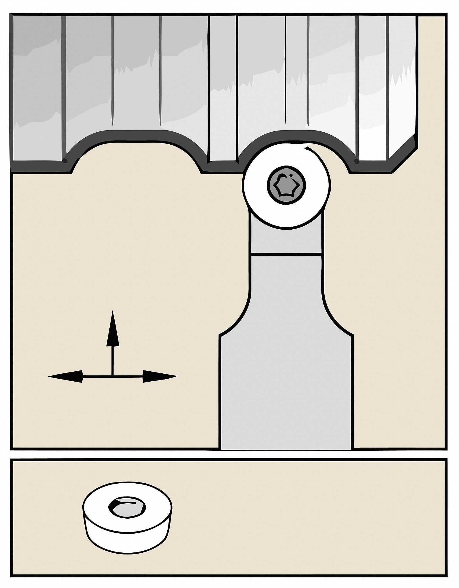 Milling Insert, Toroidal, 10.00mm