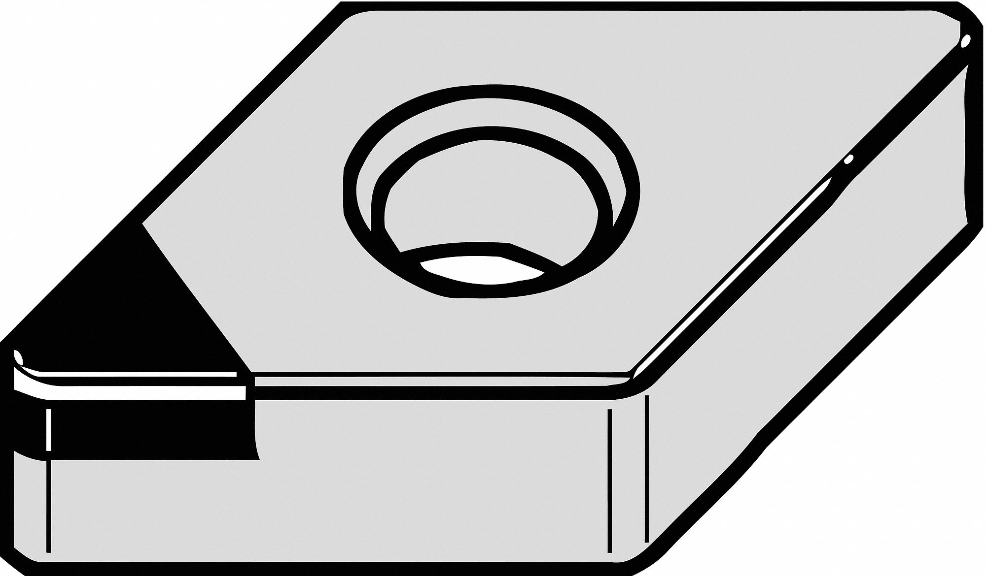 Triangle Turning Insert, TNMS, PCD