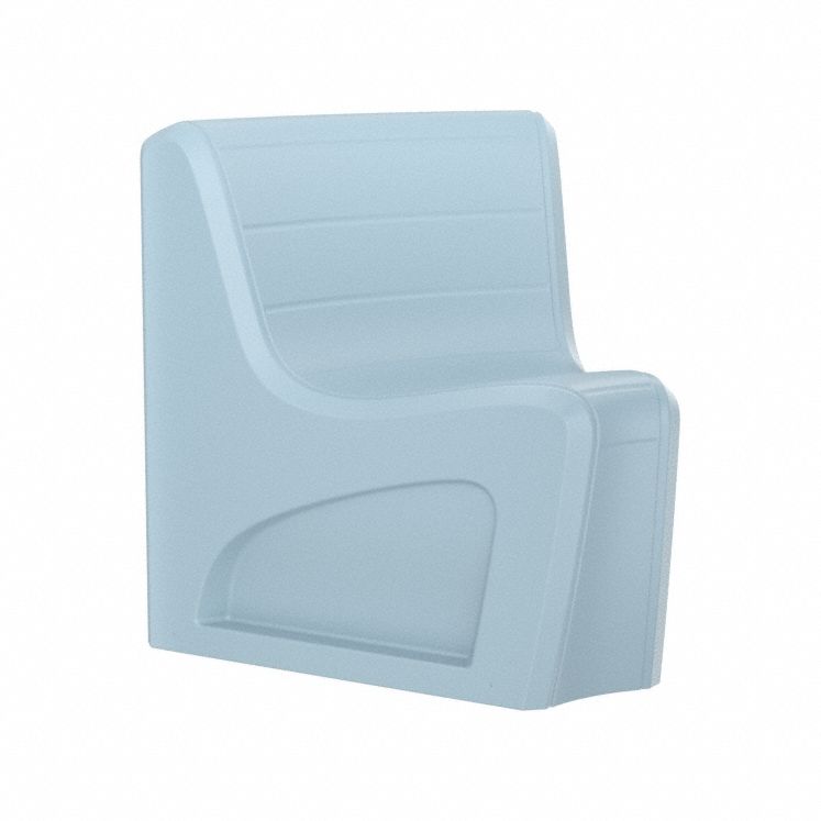Sync Wedge Chair with Door: Blue Gray Seat Color, Polyethylene Seat Material, Freestanding