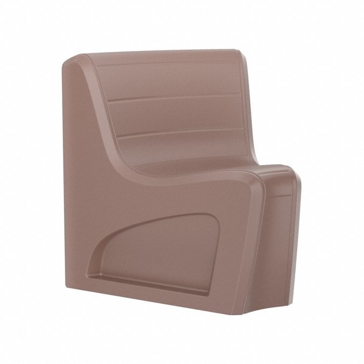 Sync Wedge Chair with Door: Brown Seat Color, Polyethylene Seat Material, Freestanding
