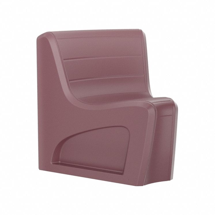 Sync Wedge Chair with Door: Burgundy Seat Color, Polyethylene Seat Material, Freestanding