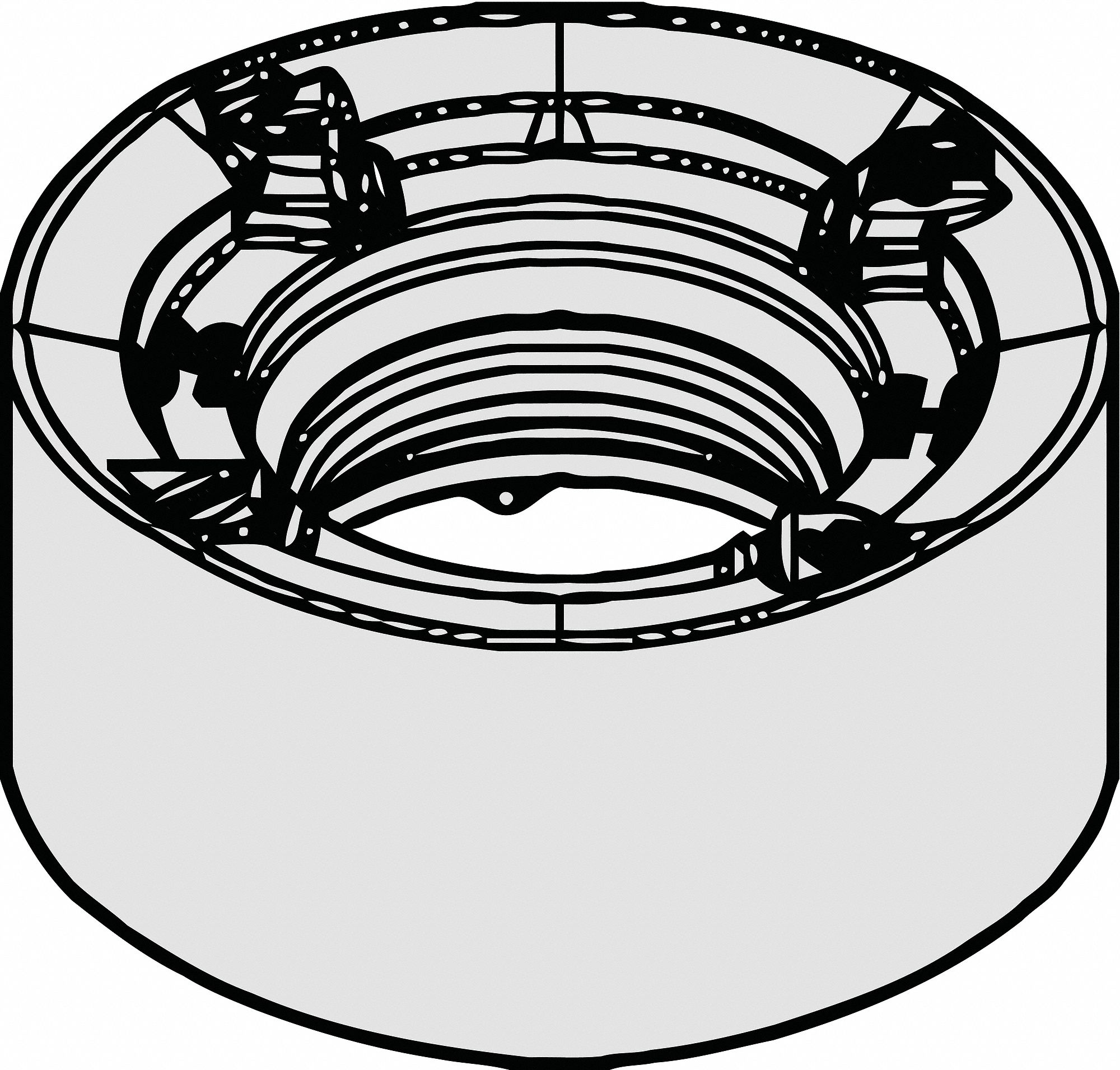 Round Milling Insert, 10.00mm, Carbide