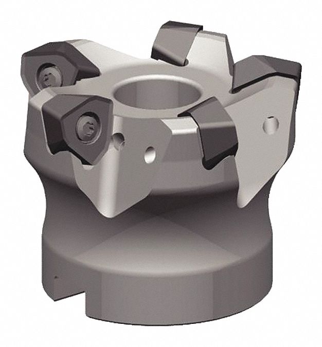 INDEXABLE FACE MILL, 2½ IN MAX CUTTING DIAMETER, 1 IN ARBOUR DIAMETER, 1¾ IN L, SCREW