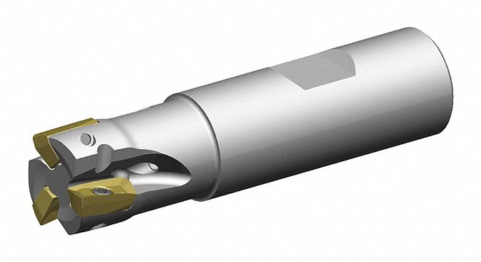 INDEXABLE SQUARE SHOULDER END MILL, ⅝ IN MAX CUTTING DIA, WELDON FLAT, ⅝ IN SHANK DIA