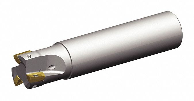 INDEXABLE SQUARE SHOULDER END MILL, ¾ IN MAX CUTTING DIAMETER, STRAIGHT, ¾ IN SHANK