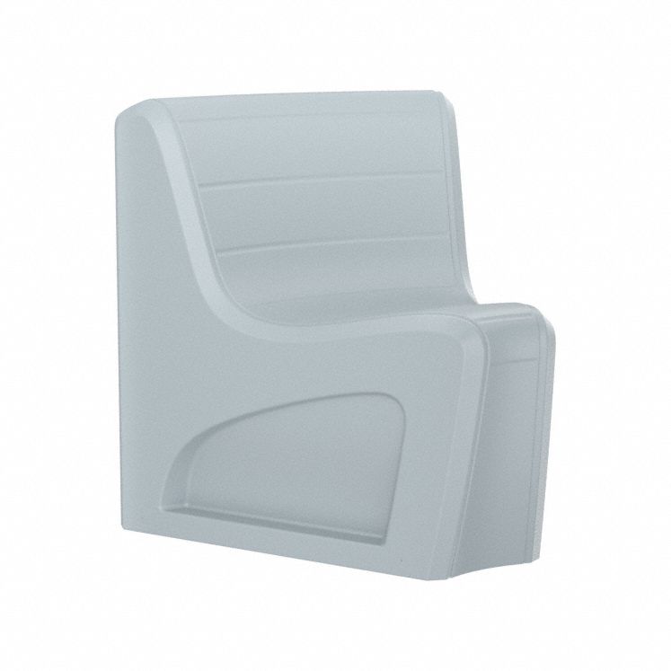 Sync Wedge Chair with Door: Gray Seat Color, Polyethylene Seat Material, Freestanding