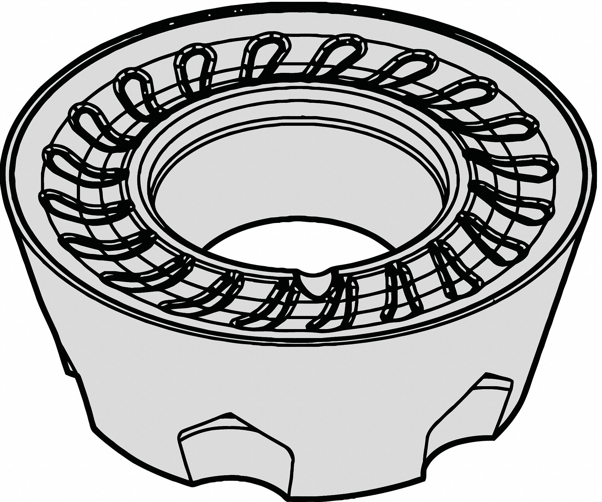 Round Milling Insert: 0.4720 in Inscribed Circle, 0.1870 in Thick, M100 Series, Chip-Breaker