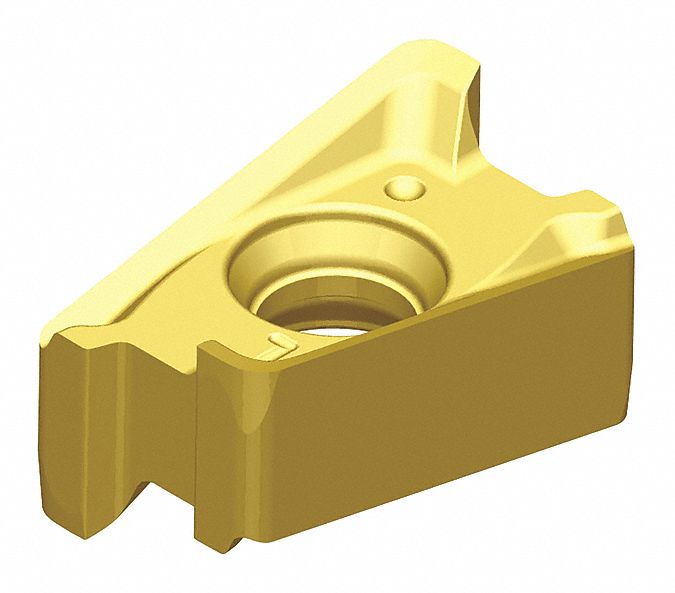 Milling Insert: 1/32 in Corner Radius, 0.1900 in Thick, VSM490-10 Series, Chip-Breaker, AlTiN