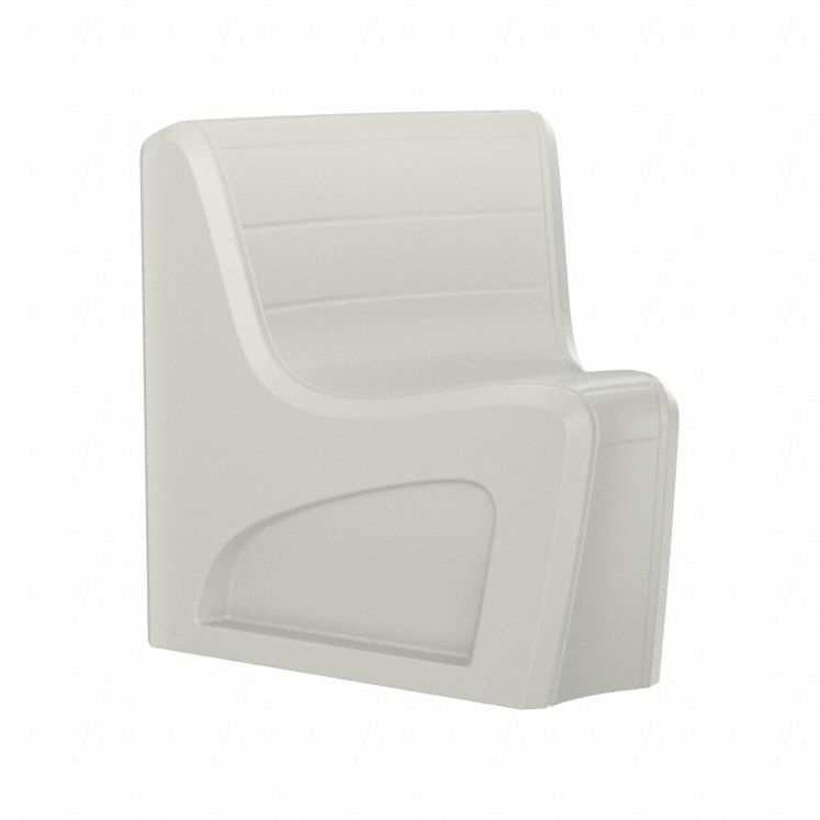 Sync Wedge Chair with Door: Stone Gray Seat Color, Polyethylene Seat Material, Freestanding