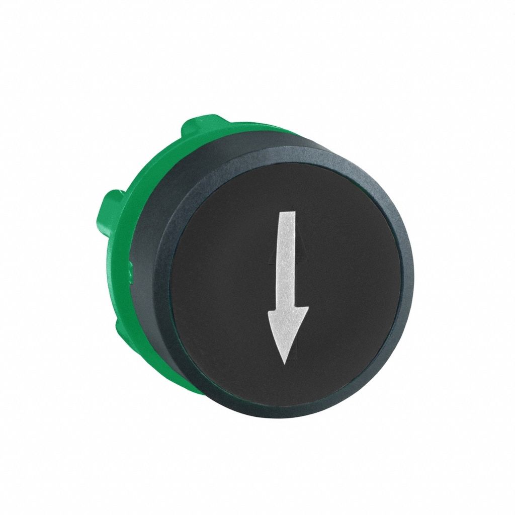 Flush Push Button: Green, 22 mm Mounting Size, Non-Metallic, Momentary