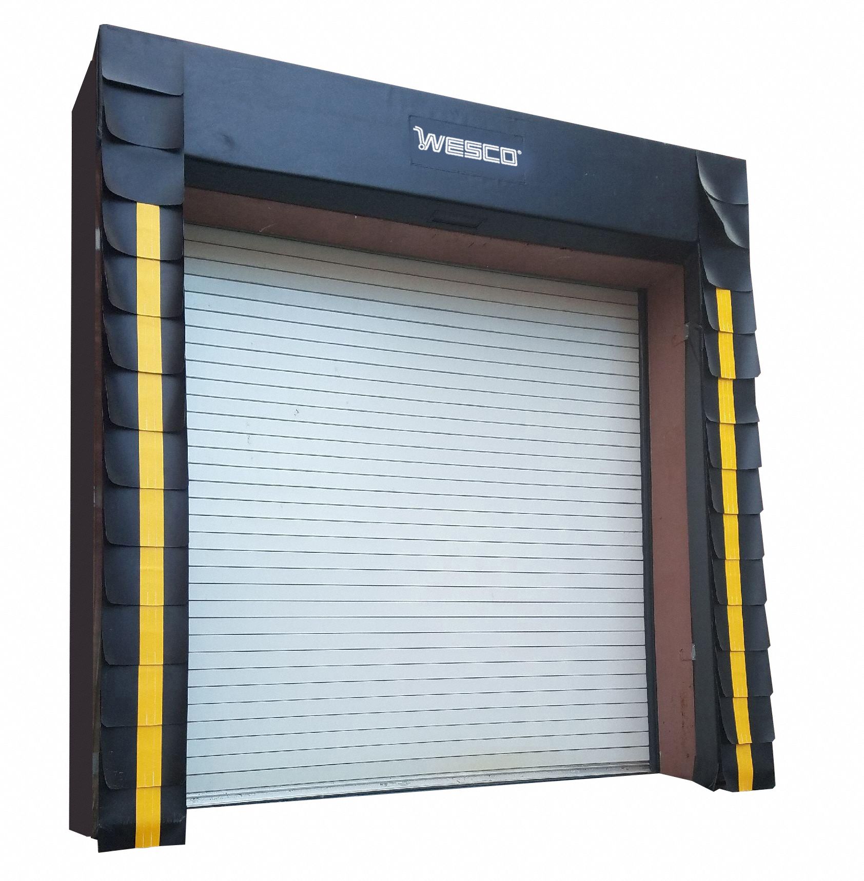 Dock Seal with Wear Pleats: Dock Seal, 8 ft to 8 ft, 8 ft to 8 ft, 20 in Projection Dp, Wood