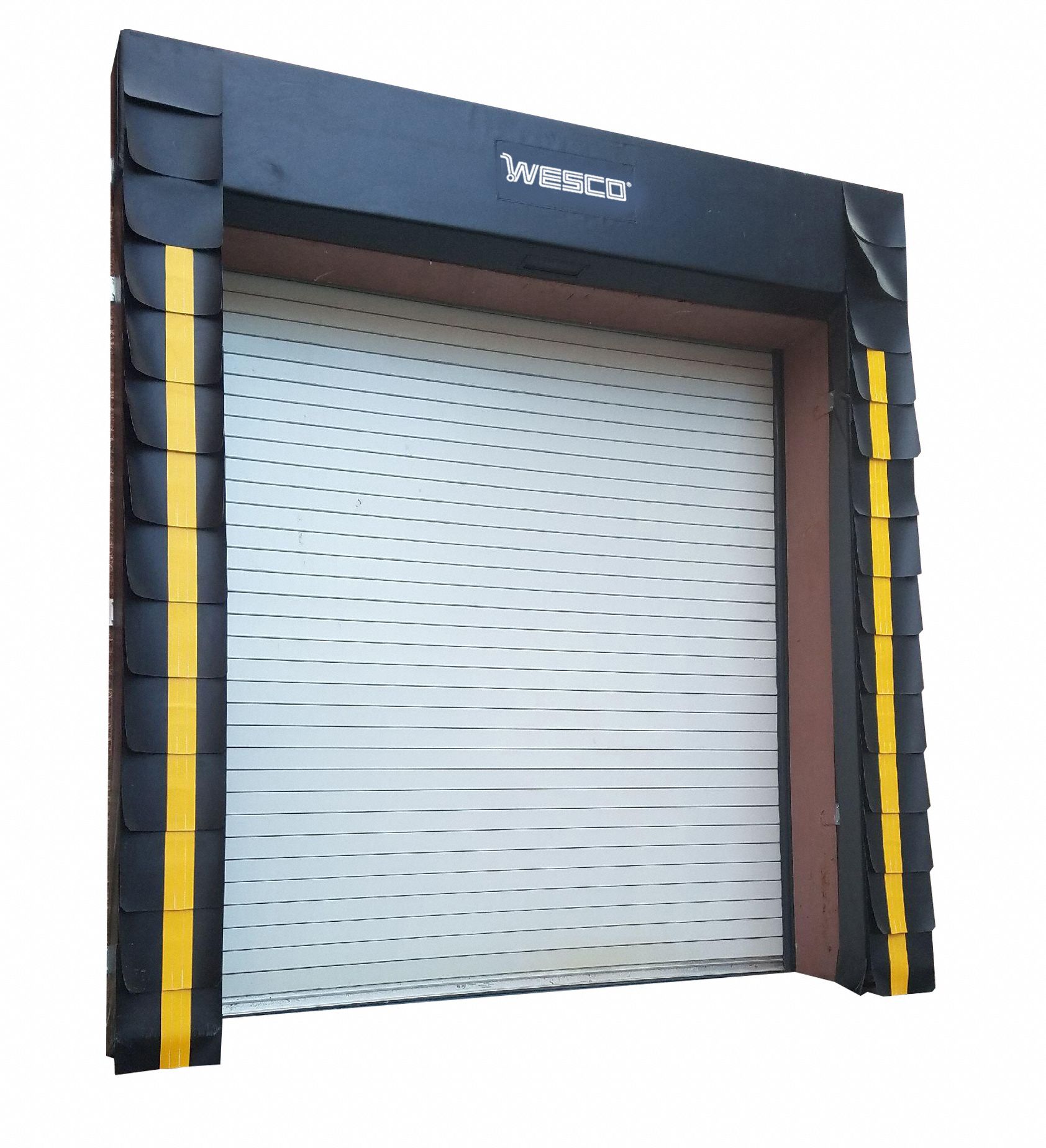 Dock Seal with Wear Pleats: Dock Seal, 9 ft to 9 ft, 8 ft to 8 ft, 10 in Projection Dp, Wood