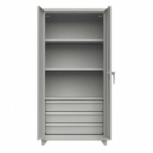 Heavy-Duty Welded Storage Cabinet with Drawers - 48 x 24 x 78 - ULINE - H-8504