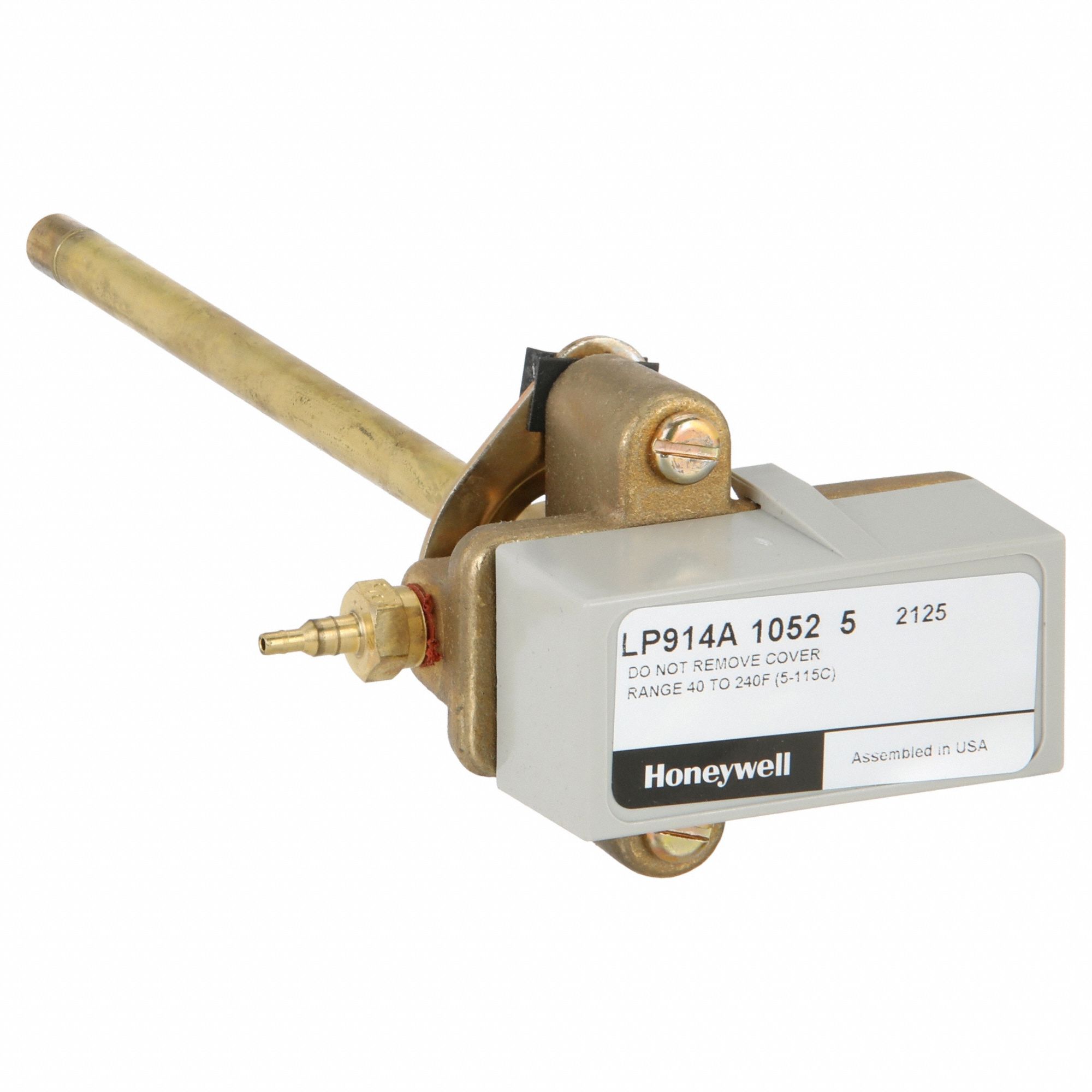 Pneumatic Temperature Transmitter: Rod and Tube Element, 265°F, 18 psi to 25 psi, 1/4 in Barb